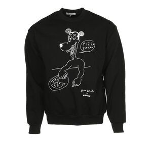 Whole Pizza Satan Crew Neck Black MD